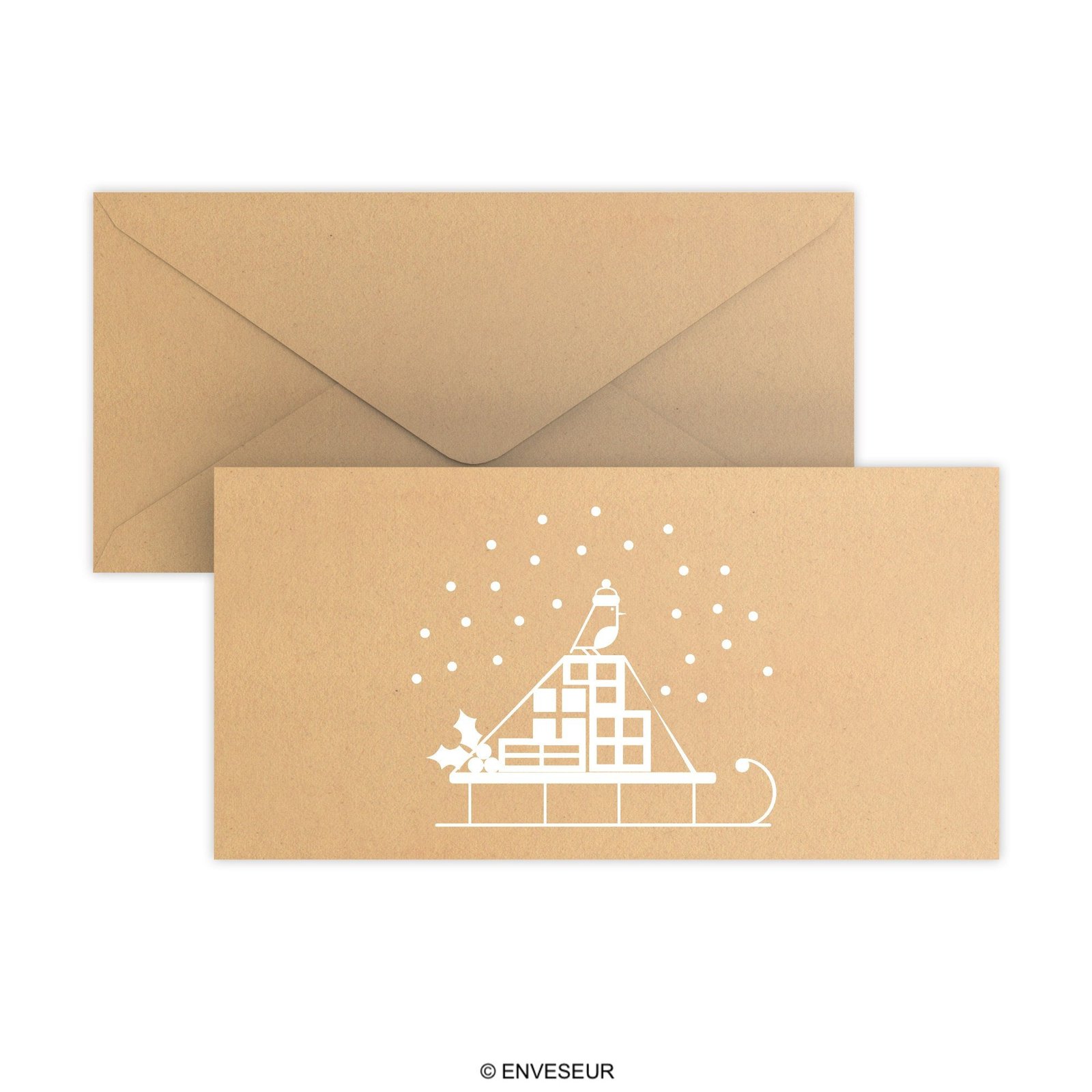 Christmas Snow Sled Envelopes