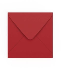 Dark Red Gummed V-Flap Envelope (155 x 155mm)