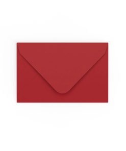 Dark Red Gummed V-Flap Envelope (65 x 94mm)